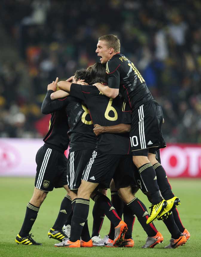 Germany take the lead against Ghana.